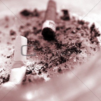 Stubs in an ashtray