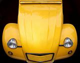 Retro yellow car