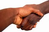 Large Black Handshake