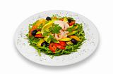 shrimp and fresh vegetables salad