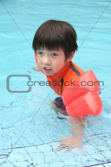 Boy in the pool