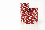 Red Casino Chips 3 Part Stacks