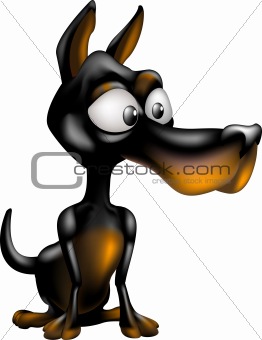 cartoon doberman