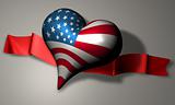  American flag heart