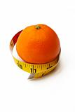 Orange with tape measure