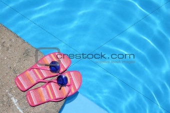 Shoes by Pool
