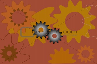 Industrial Technical Background - illustration