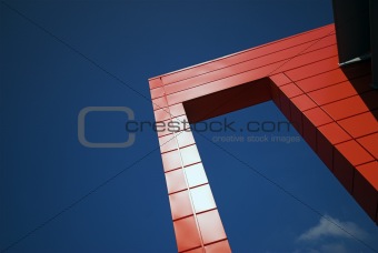 Red Architecture Sky Blue