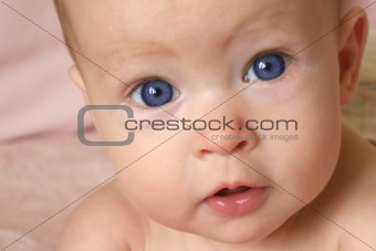 Baby Girl with Blue Eyes