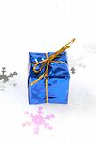Blue Gift Box Christmas Ornament