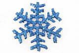 Blue Snowflake Christmas Ornament