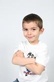 Boy with arms folded