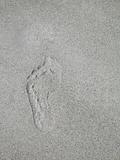 foot print in the sand