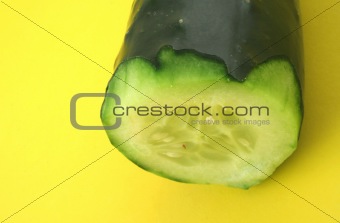 cucumber profile on yellow