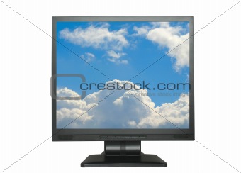 isolated LCD with sky