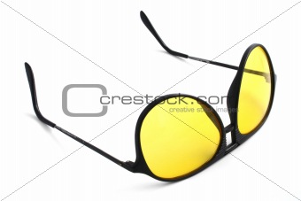 glasses for night driving on white background