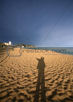 Shadow on sand