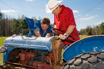Repairing the Old Tractor