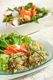 Healthy food - rice and vegetable salads
