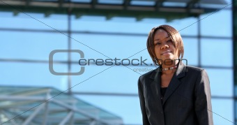 African american woman in office