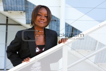 African american woman in office