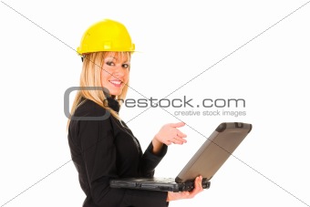 businesswoman with notebook