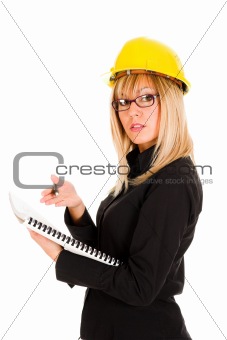 businesswoman with documents