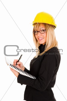 businesswoman with documents