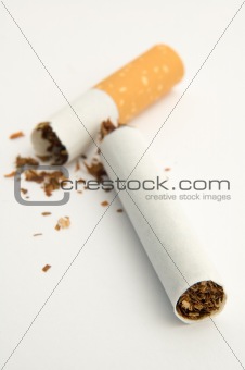 broken cigarette