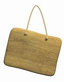 Background - the wooden tablet on a cord