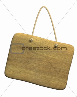 Background - the wooden tablet on a cord