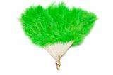 Green plumage fan