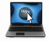 Laptop with Enter button
