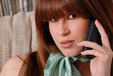 cute young lady on telephone