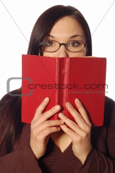 woman with book