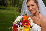 Bride with flowers bouquet