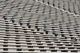 Empty Metal Football Stadium Bleachers