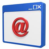 email symbol browser