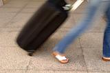 woman and suitcase