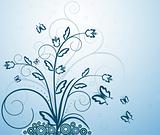 Floral  artistic vector  background illustration