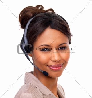 Girl Wearing Headset