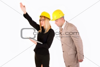 angry businesswoman and architect