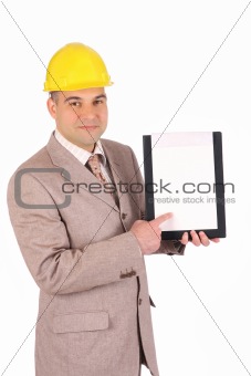 A businessman with documents 