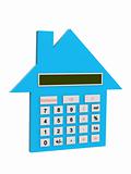 Conceptual image - 3d house the calculator