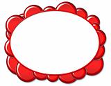 Red Oval Bubble Frame
