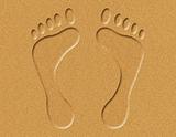 Footprints in the Sand Illustration