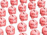 Background - lot of 3d pigs of the coin boxes 