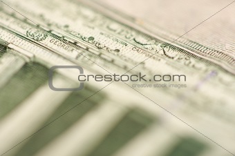 Macro of Five Dollar Bill Back