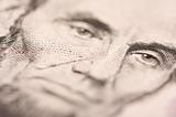 Macro of Five Dollar Bill's Lincoln