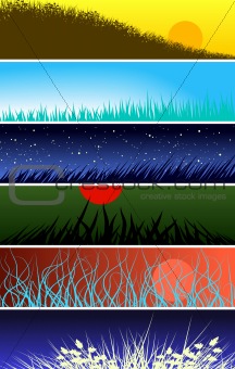 Grassy banners